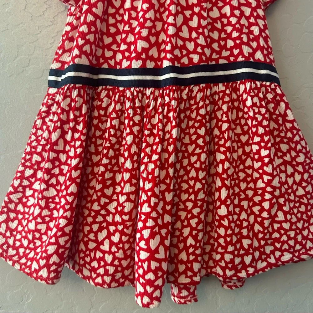 Gymboree red and white heart print valentines day dress size 4